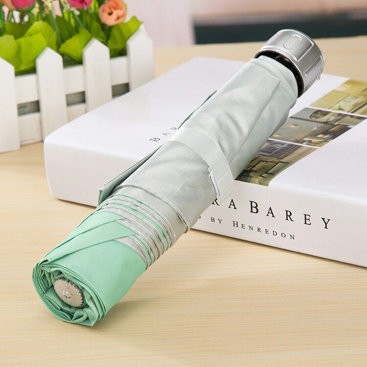 Umbrellas Straight Batch Three Fold Eight Strands Folding Umbrella 8K Silver Glue Flower Cloth Sunscreen Rain And Uv Protection Business Gift Wholesale Application Scenario