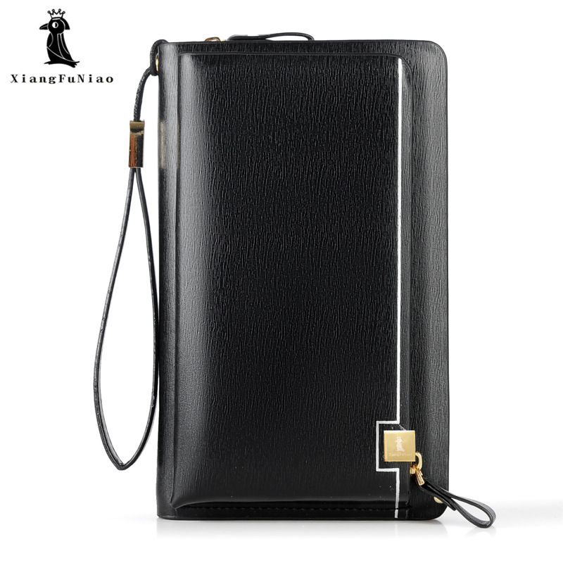 Shafu Bird Clutch Bag Men's Business Clip Bag Long Large Capacity Leisure Multi-Slot Zipper Clutch Bag Application Scenario