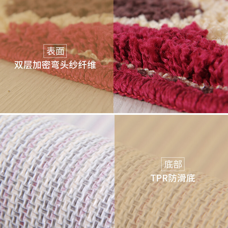 Summer wave floor mat bent yarn entry door mat bedroom absorbent mat bath mat wholesale non-slip mat Application Scenario