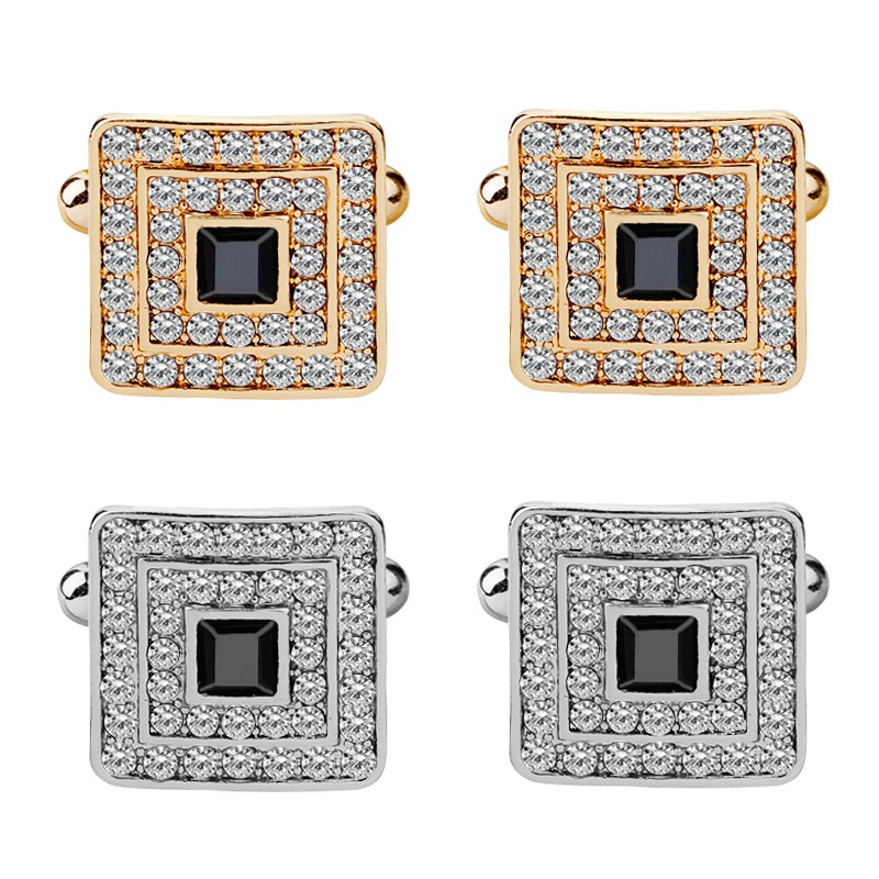 European and American jewelry creativity new French diamond cufflinks cuff nails men's shirt cuff links cross-border hot supply Application Scenario