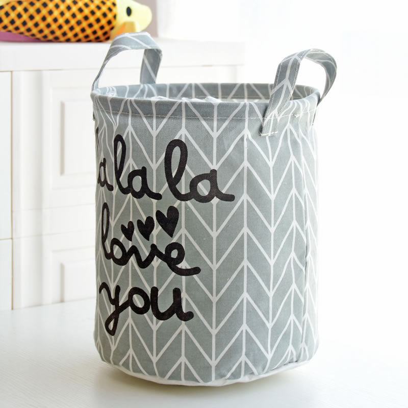 Canvas Storage Bucket Miscellaneous Arrangement Cloth Basket Garbage Storage Basket Toy Storage Basket 0949 details Picture