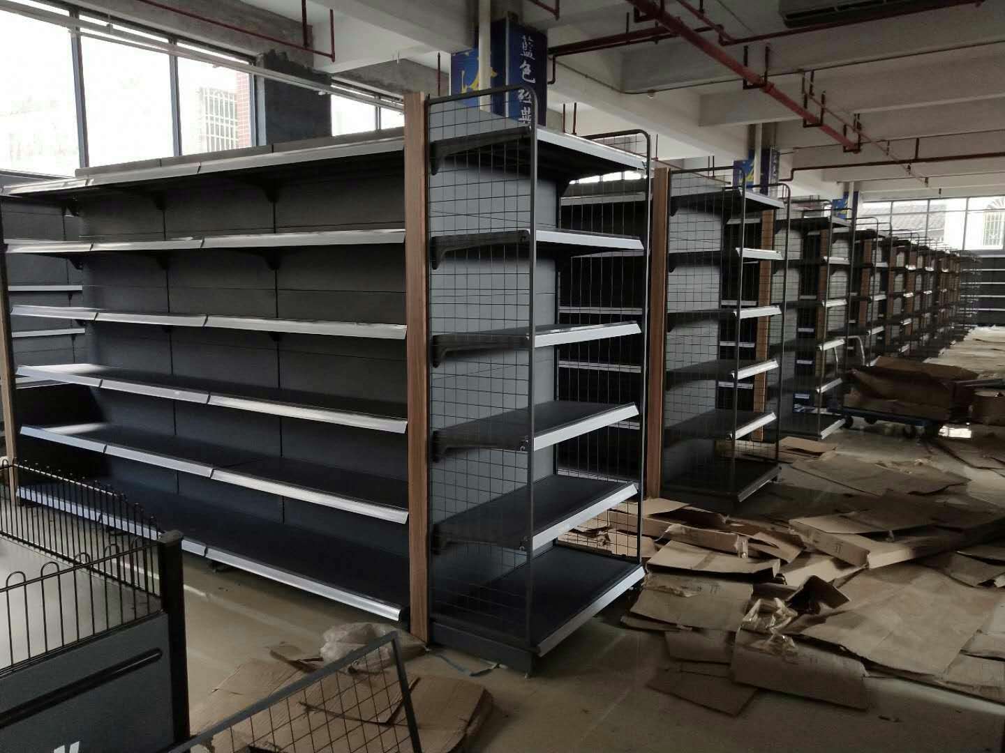 Large Shopping Malls Heavy Shelves Sand Grain Gray Merchant Super Shelf Grain And Oil Special Single-Sided Double-Sided Weight Shelves Specification drawing