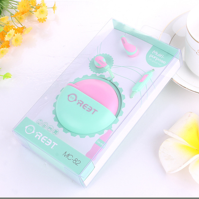 Factory headphones wholesale cartoon in-ear voice mobile phone headphones suitable for Apple Android cable earbud storage box Specification image
