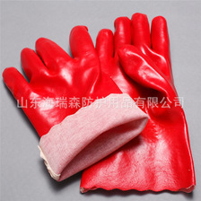 厂家销售PVC手套 耐油浸塑防滑耐磨工业劳保手套 机械制造渔业