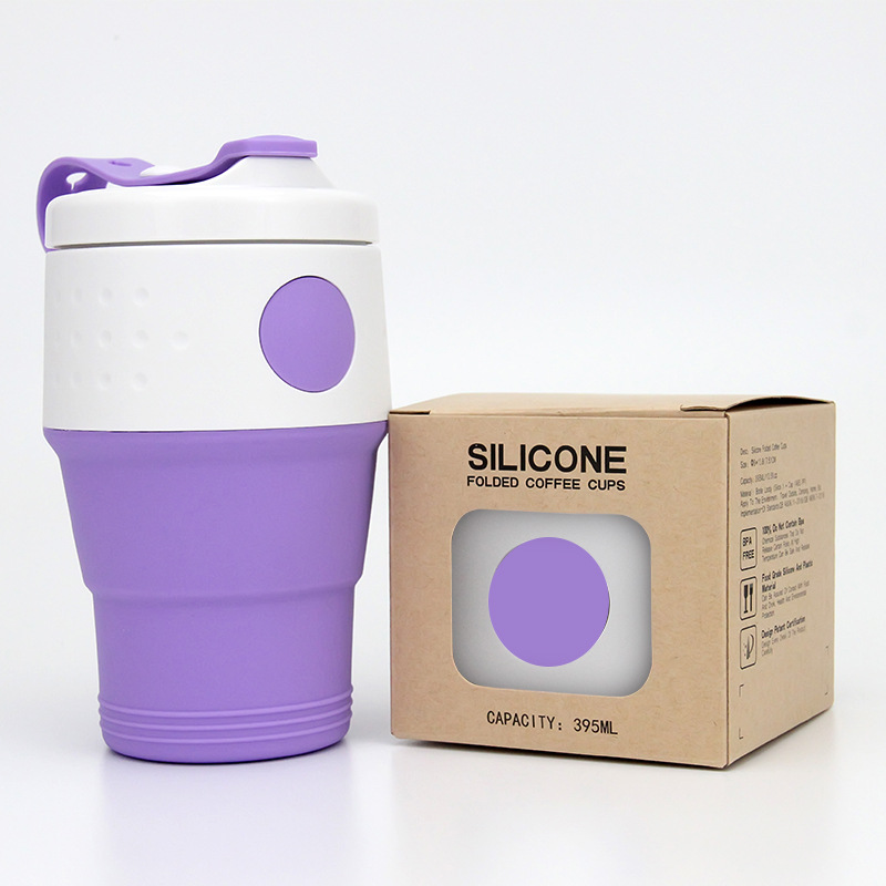 Outdoor sports telescopic cup silicone folding coffee cup cross border Amazon water cup travel handy cup compression cup Specification drawing