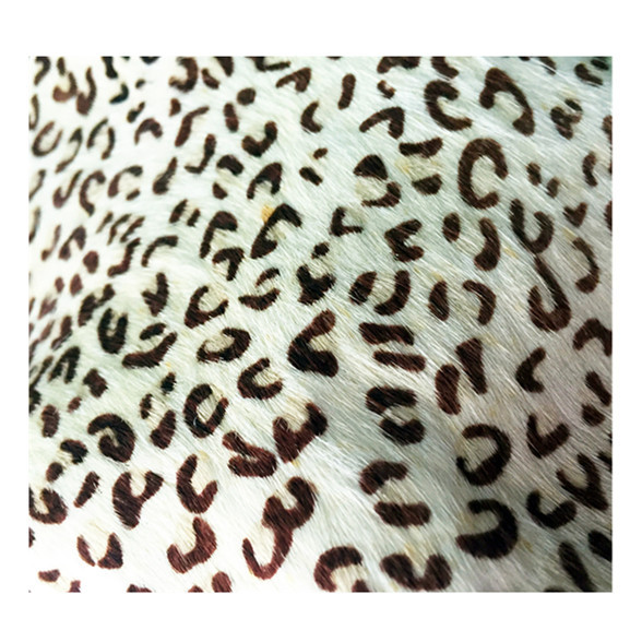 Yiwu genuine horsehair, white small leopard pattern small leopard dot horsehair, white horsehair printed color leopard pattern real horsehair Item Picture
