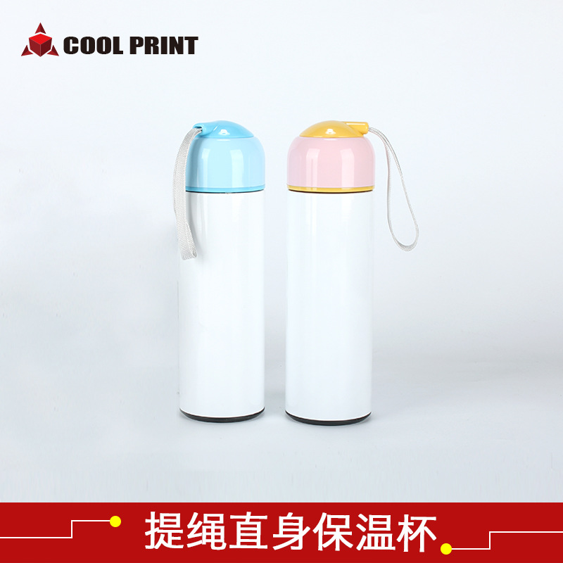Heat transfer printed straight insulated cup, portable water cup for men and women, can be printed with image LOGO, blank coated cup