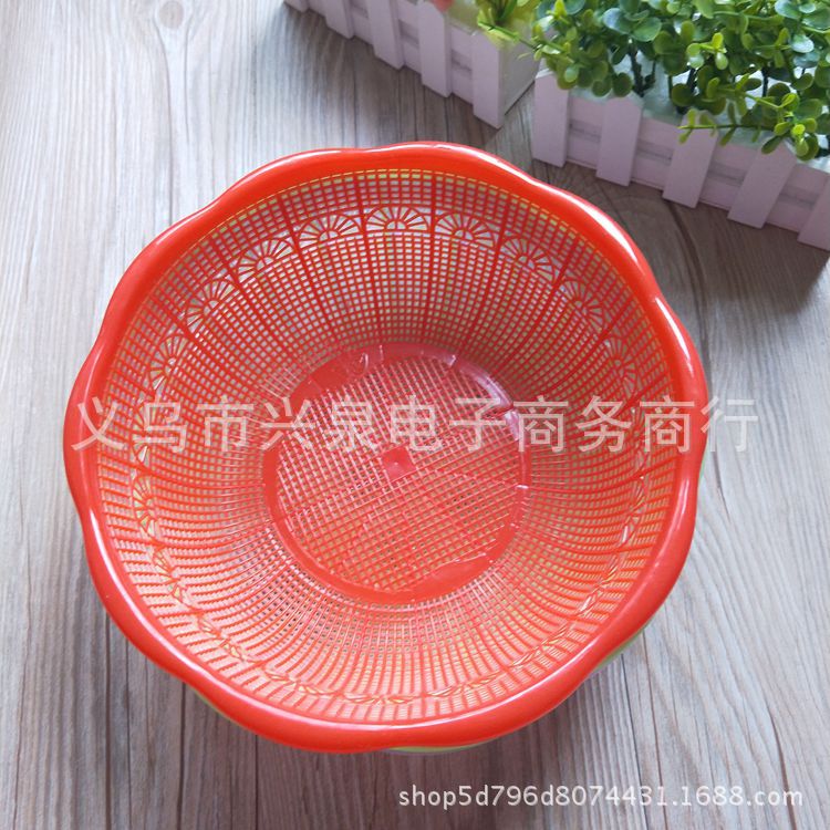 【 Zone 2-2 】 Small flower edge rice basket 400 yuan per piece, one or two yuan rice basket, vegetable washing basket, leaky basket, rice washing basket, lace, leaky basket, one or two yuan small commodities details Picture