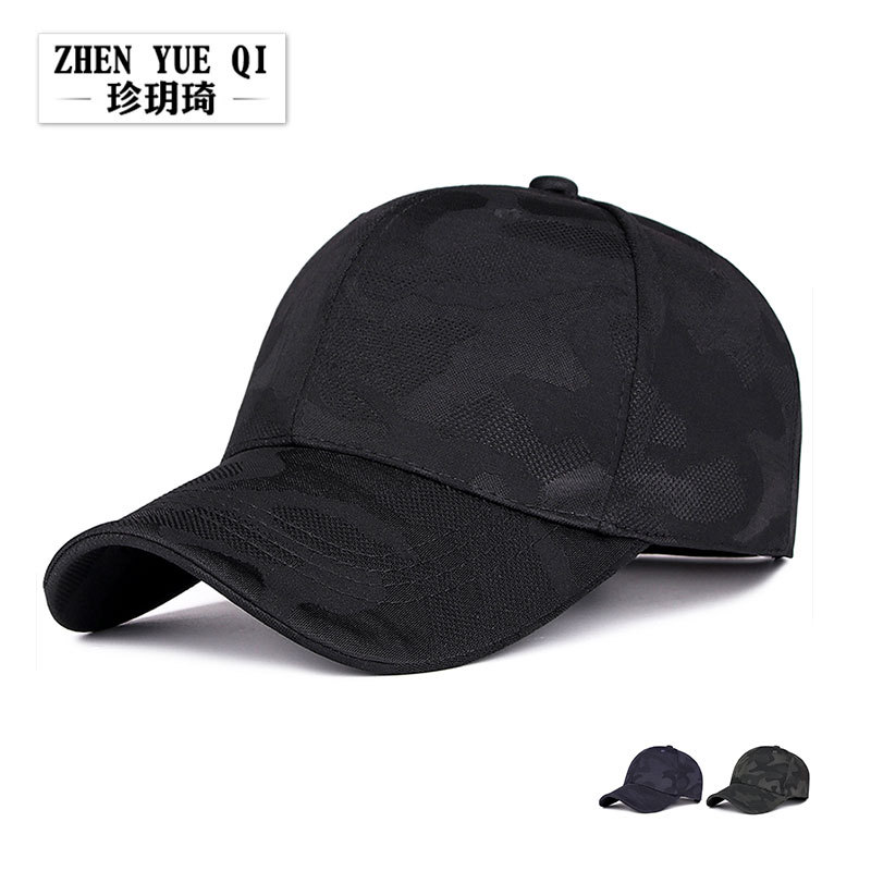Zhenyueqi's new spring and autumn camouflage baseball caps, outdoor casual and simple sun hats, men's and women's golf hats