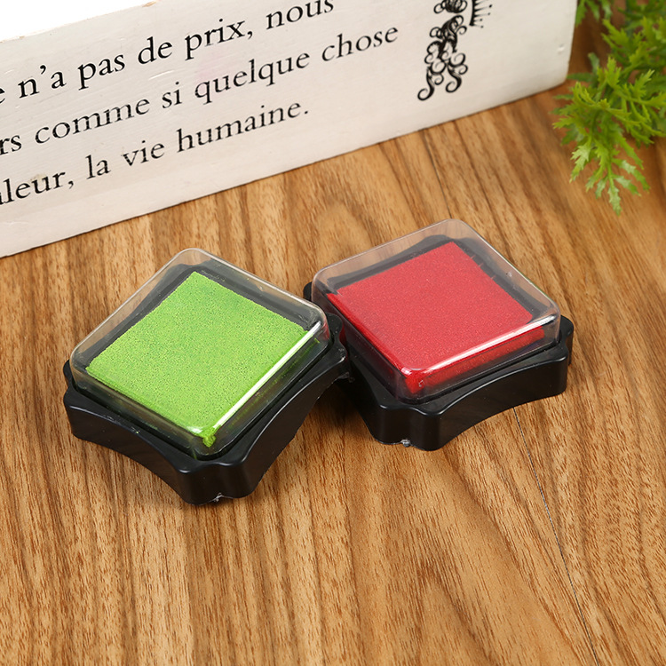 Children's fingerprint color ink paste rubber stamp, fingerprint painting diy ink pad, cartoon stamp helper details Picture