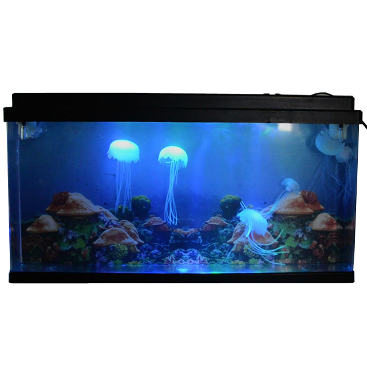 电子水母鱼缸 大号LED水母电子水母 神奇鱼缸水族灯水母娱乐器材