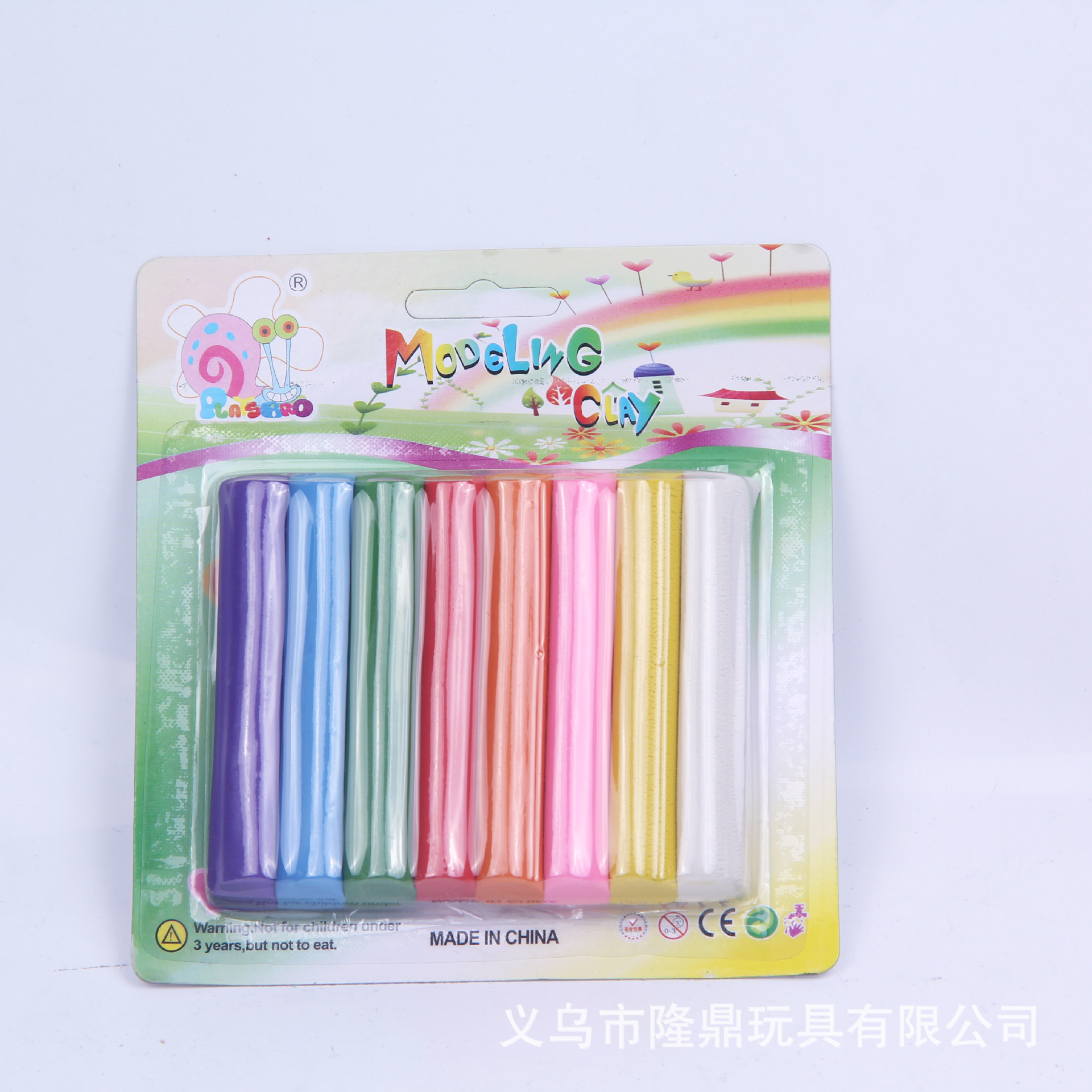 Source factory plasticine children's handmade gifts, 8-color suction card rubber clay, colored clay toys, early education and intelligence Specification image