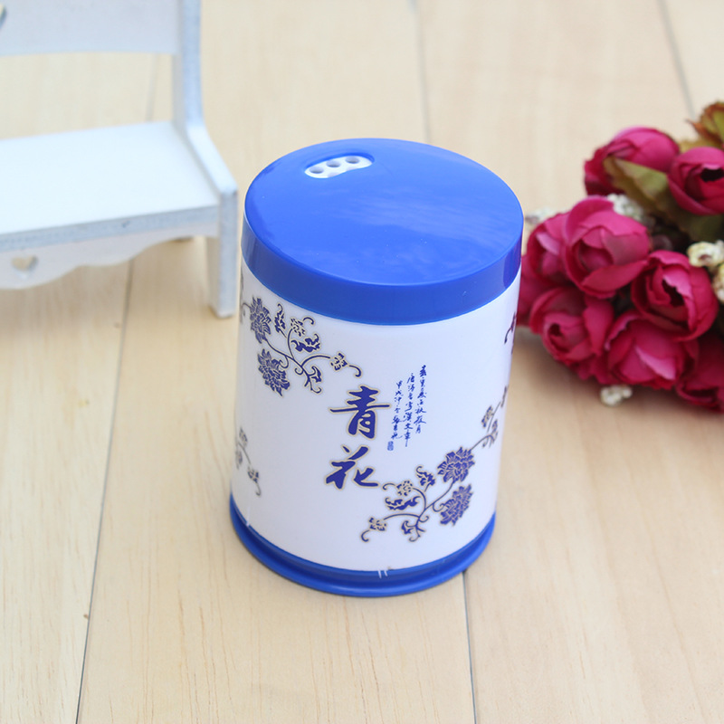 青花瓷牙签瓶/塑料牙签筒/一元两元店日产品图