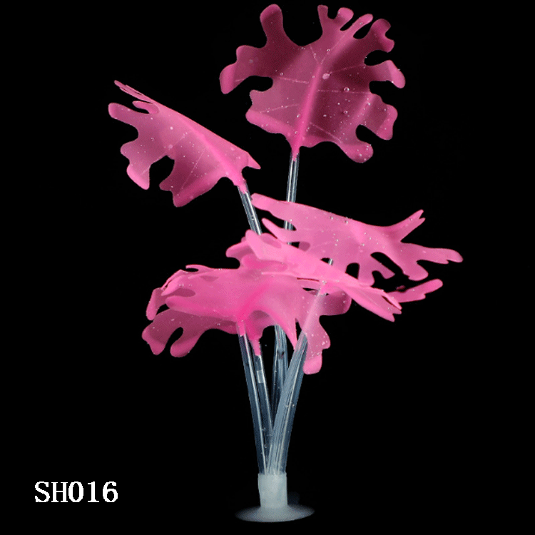 Aquarium aquarium landscaping decoration silicone simulation soft coral - Betta fish resting leaves/aquatic plants