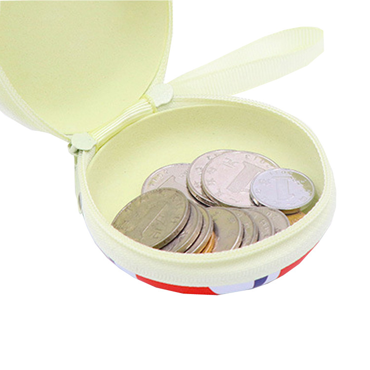 Creative Tinplate Coin Purse Cartoon Mini Round Earphone Zipper Bag Portable Coin Children Gift Bag Wholesale Item Picture