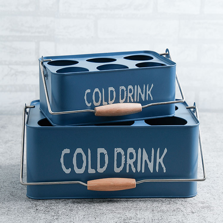 Wholesale Of 2019 New Stainless Steel Beer Baskets, Exquisite Three-Color Ktv Special Six-Bottle Baskets In Stock And Direct Sales details Picture