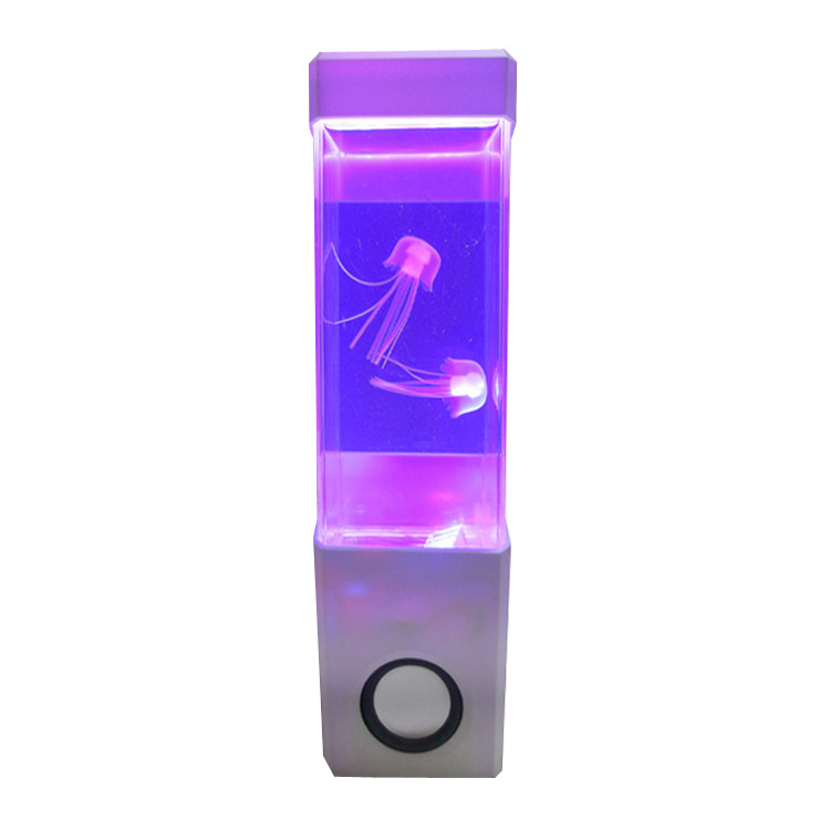 Creative acrylic fish tank aquarium, small led jellyfish light, colorful mini desktop aquarium, technology gift Item Picture