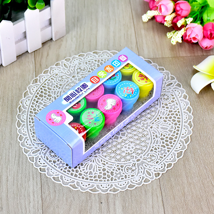 可爱创意教师家长鼓励印章/儿童玩具章套装批发产品图