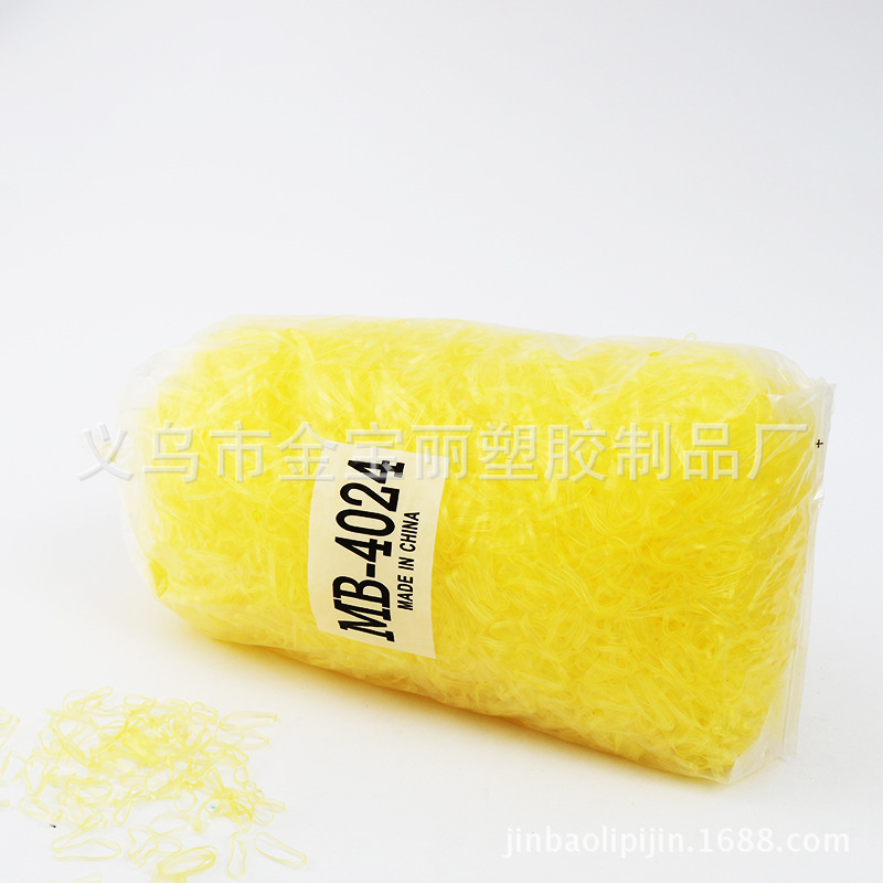 Jinbaoli Factory direct sales 4024 light transparent rubber band, medium-sized disposable colored rubber band, hair tie rubber band, hair band details Picture