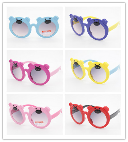 2019 儿童新款小猪造型太阳镜，动物太阳镜，有现货，6色混