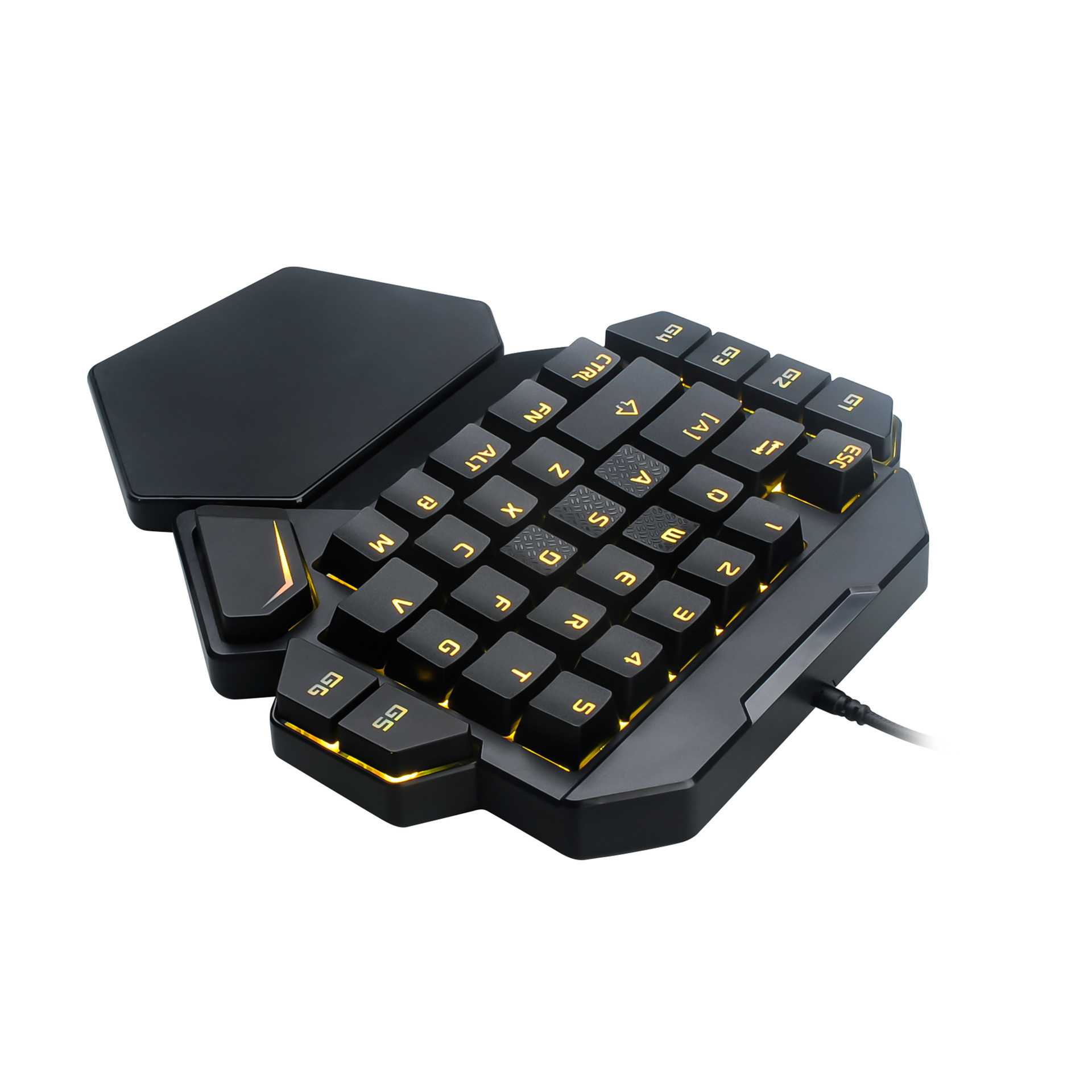 Cross-border direct K50 one-handed keyboard RGB luminous game mechanical keyboard/with macro definition function/green axis / Item Picture