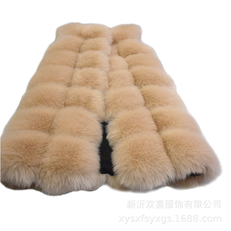 48 Faux fur Haining Fur Autumn and Winter New faux fox fur vest Women's casual fur coat for women Item Picture
