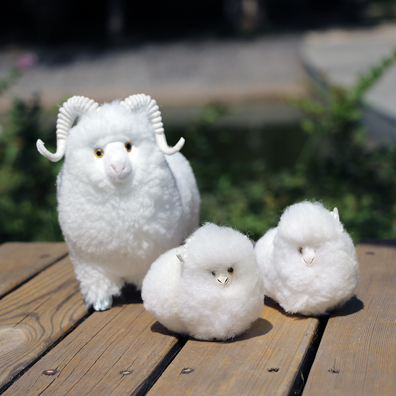 Cross-border simulation sheep animal models are called sheep craft gifts, window displays, farm decorations, sheep models, Cat crafts/ cat stacks Specification image