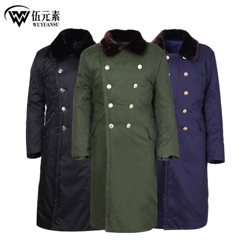 Abrigo de algodón verde militar invierno engrosado resistente al frío largo abrigo militar protección laboral waterproof socorro de desastres ropa de algodón de trabajo de seguridad