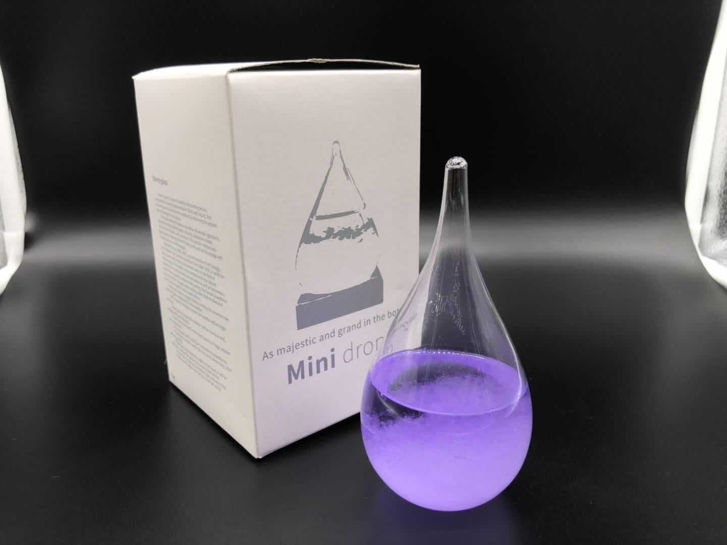 创意天气预报瓶 玻璃商品家居摆件创意摆件 MINI风暴瓶厂家批发白底实物图