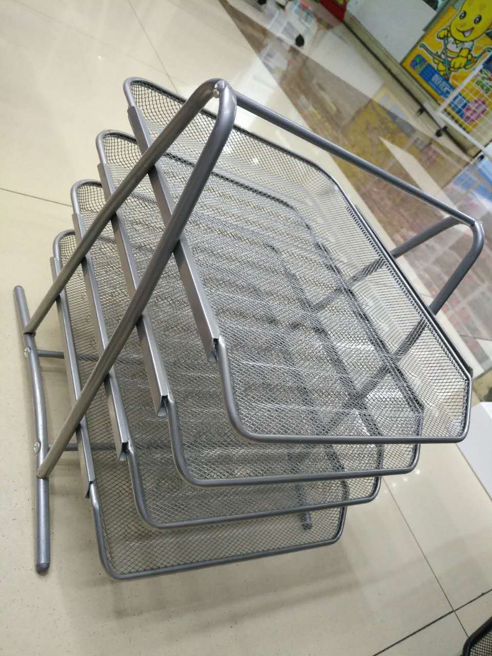 新品 5层 办公文化用品金属铁网A4五层文件盘文件架资料架杂志架