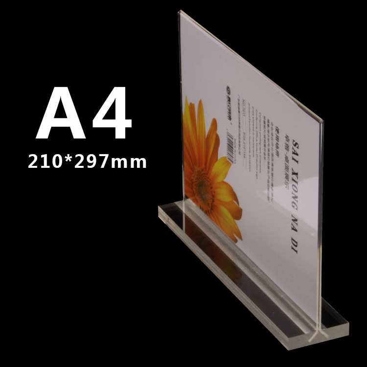 297*210 sets signed A4 horizontal T-type acrylic Decca stand card draw table card display card wine card full figure