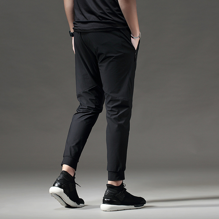 Quick-Drying Sports Pants Casual Ice Silk Elastic Breathable Running Pants Small Legs Men's Sports Fitness Air-Conditioned Pants Specification drawing