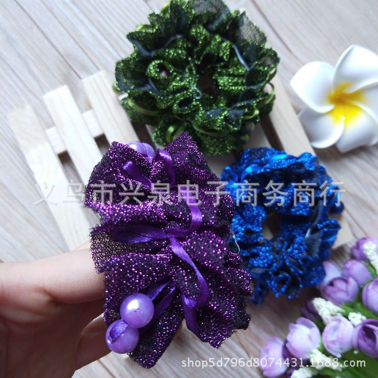 【1-7 Zones 】 Wide lace hair bands 20 yuan per pack, wholesale lace hair bands, hair ties, hair accessories, small commodities in Yiwu Specification image
