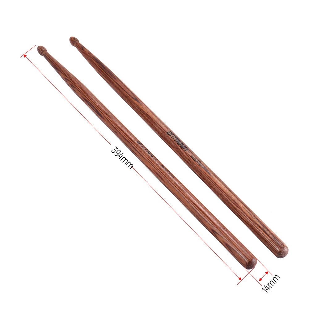 Cross-border stock solid wood shelf drum sticks Small percussion drum hammer instrument accessories 5A 7A mahogany drum sticks Specification drawing