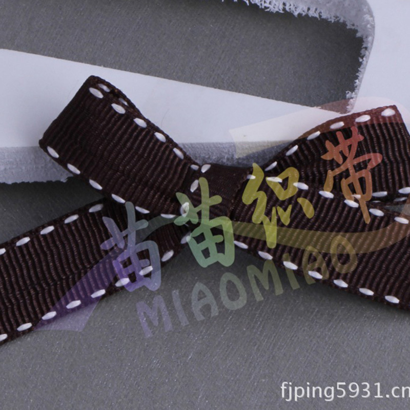 Colorful ribbon, bow, plain weave webbing, multi-color bow, woven webbing, clothing, hats and decorative webbing supply details Picture