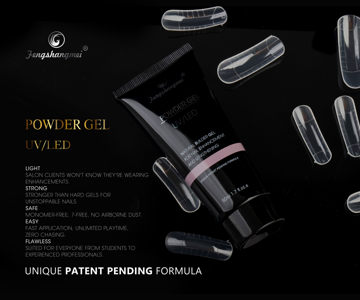 Factory direct sales of 50g quick-extension crystal gel powder gel in hose type, exclusively for foreign trade Item Picture