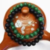 Factory direct sales of malachite black frosted crystal bracelets, couple bracelet sets, DIY natural stone bracelets wholesale details Picture