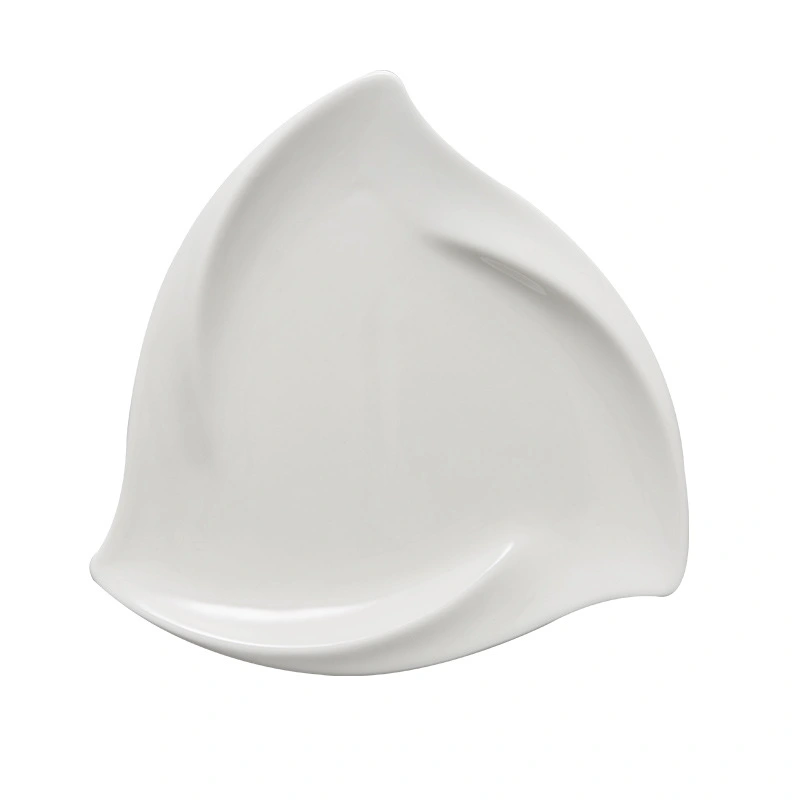 Ceramic Plate Dim Sum Plate White Thickened Porcelain Tableware Hotel Dish Wholesale Restaurant