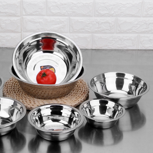 Factory Price Supply Stainless Steel With Magnetic Soup Basin Multi-Purpose Stainless Steel Wide Rim Basin Wash Basin Basin Cheap Soup Bowl details Picture