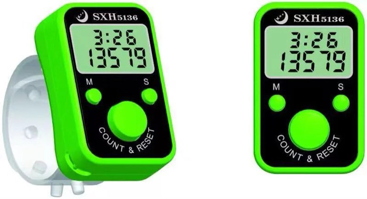 Finger counter, electronic counter for chanting Buddha's name with time ring, chanting Buddha's name counter