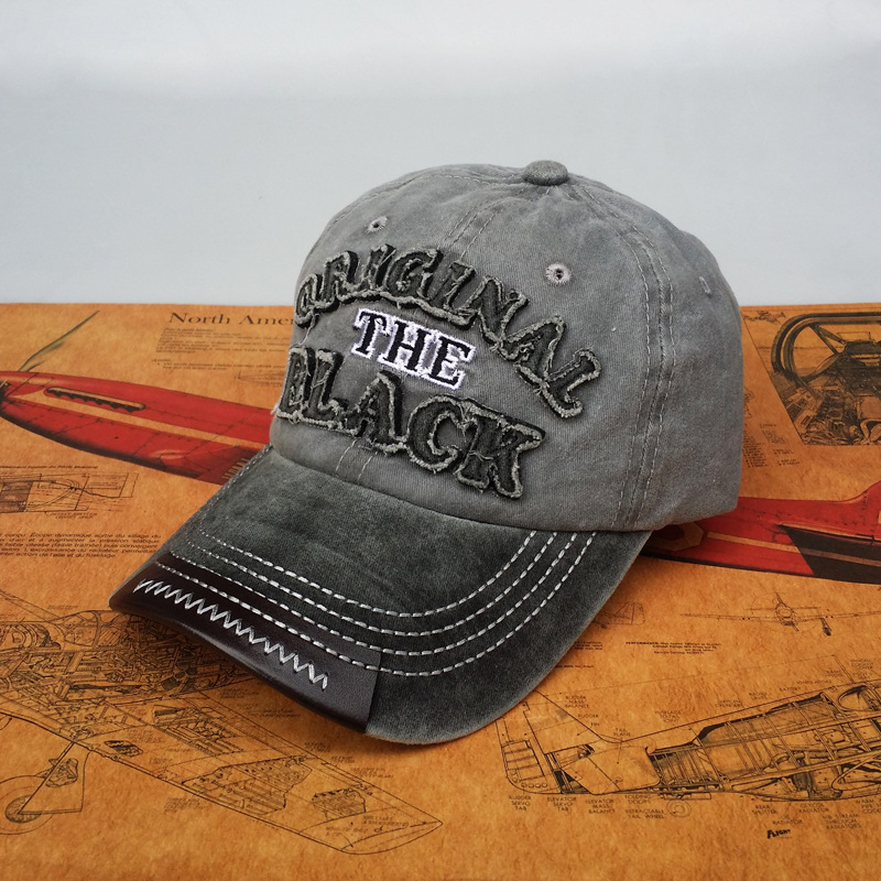 欧美水洗做旧牛仔棒球帽original/black户外钓鱼鸭舌帽子外贸现货产品图