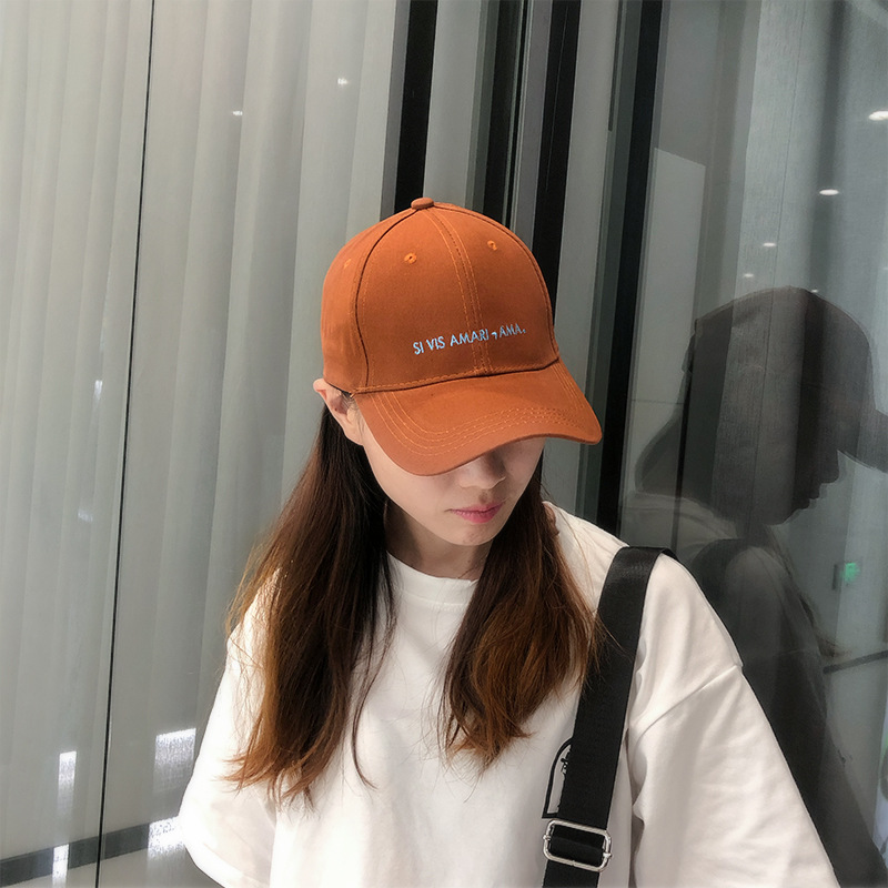 帽子女夏季韩版潮流简约字母刺绣棒球帽户外防晒遮阳帽鸭舌帽潮流