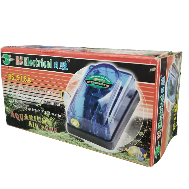 We supply various high-end oxygen pumps from Risheng and RS-518A from Baojie Aquarium Equipment Application Scenario