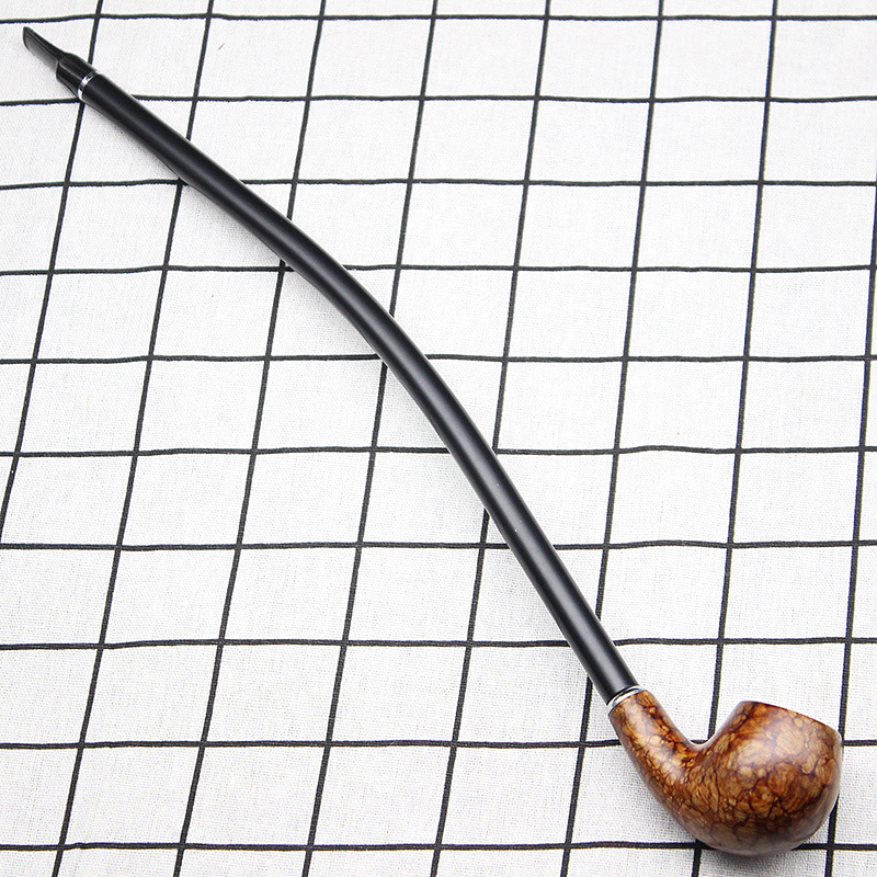 创意长杆实木烟斗 长度41cm超长杆山木烟丝斗 CF5012 Wooden Pipe详情图1