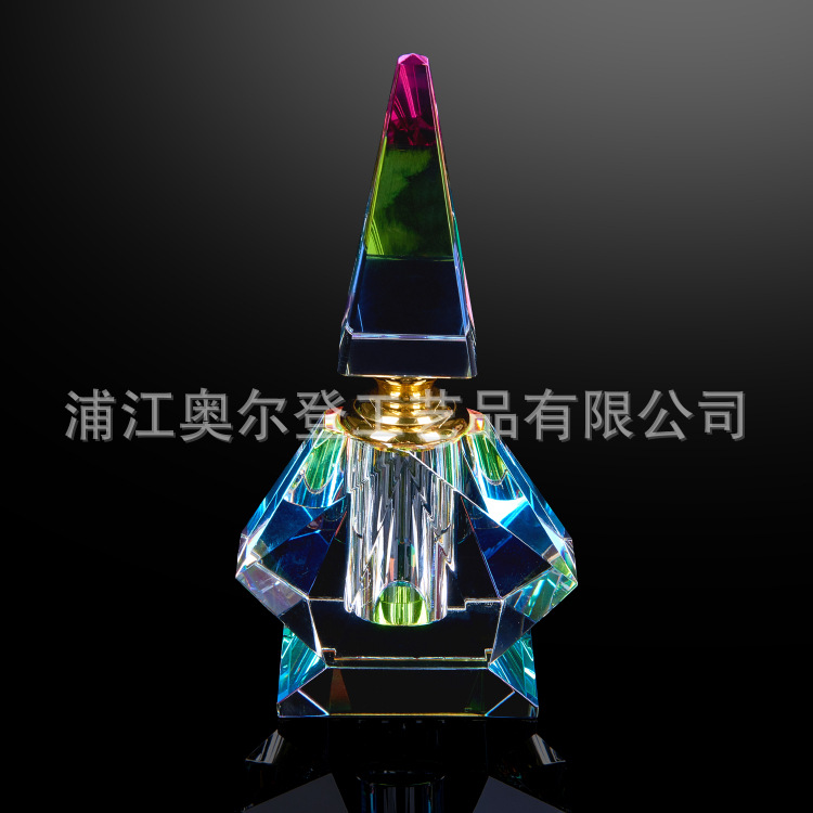 天然水晶精油瓶天然车载抛光香水瓶礼品定制中东迪拜香精瓶15mlD3-7857