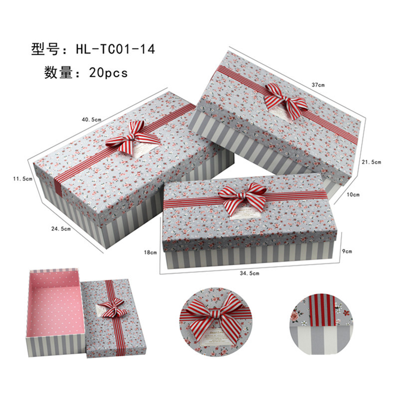 厂家供应时尚礼品盒 简单大方商务礼物盒 纯色圣诞礼品包装盒现货详情图2