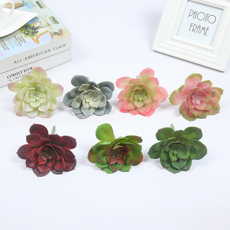 Factory Direct Sales Simulation Succulent Queen Flower Simulation Plant Bonsai Soilless Plant Plastic Flower Cross-Border E-Commerce Specification drawing