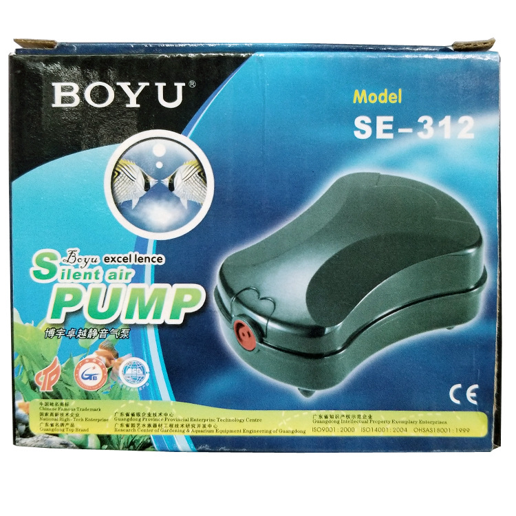 Boyu Excellent Air Pump, aquarium oxygenation pump, oxygen supply pump, Baojie Aquarium product SE-312 Item Picture