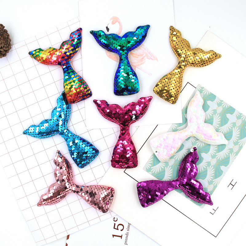 珍珠美人鱼尾巴蛋糕装饰插牌 梦幻海洋主题闪亮插件 烘焙摆件配饰