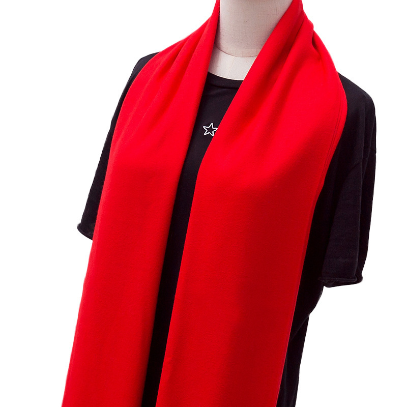 定制/厂家直销/大红围巾白底实物图